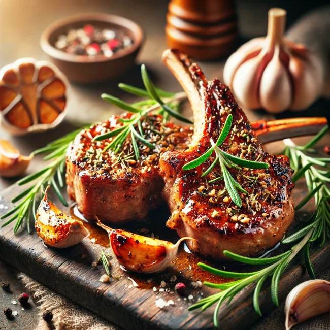 Lamb Chops with Rosemary & Garlic