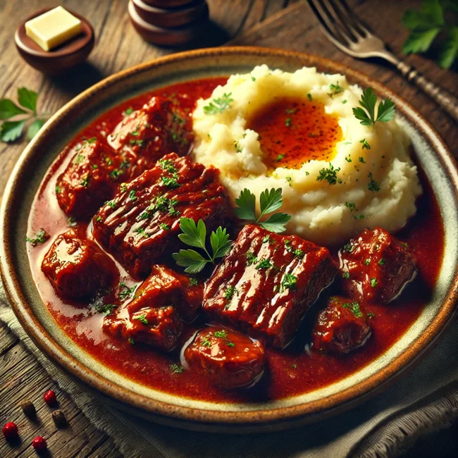 Braised Veal with Handmade Puree